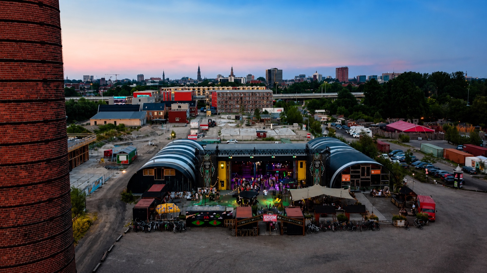 Events — festival venue at dusk
